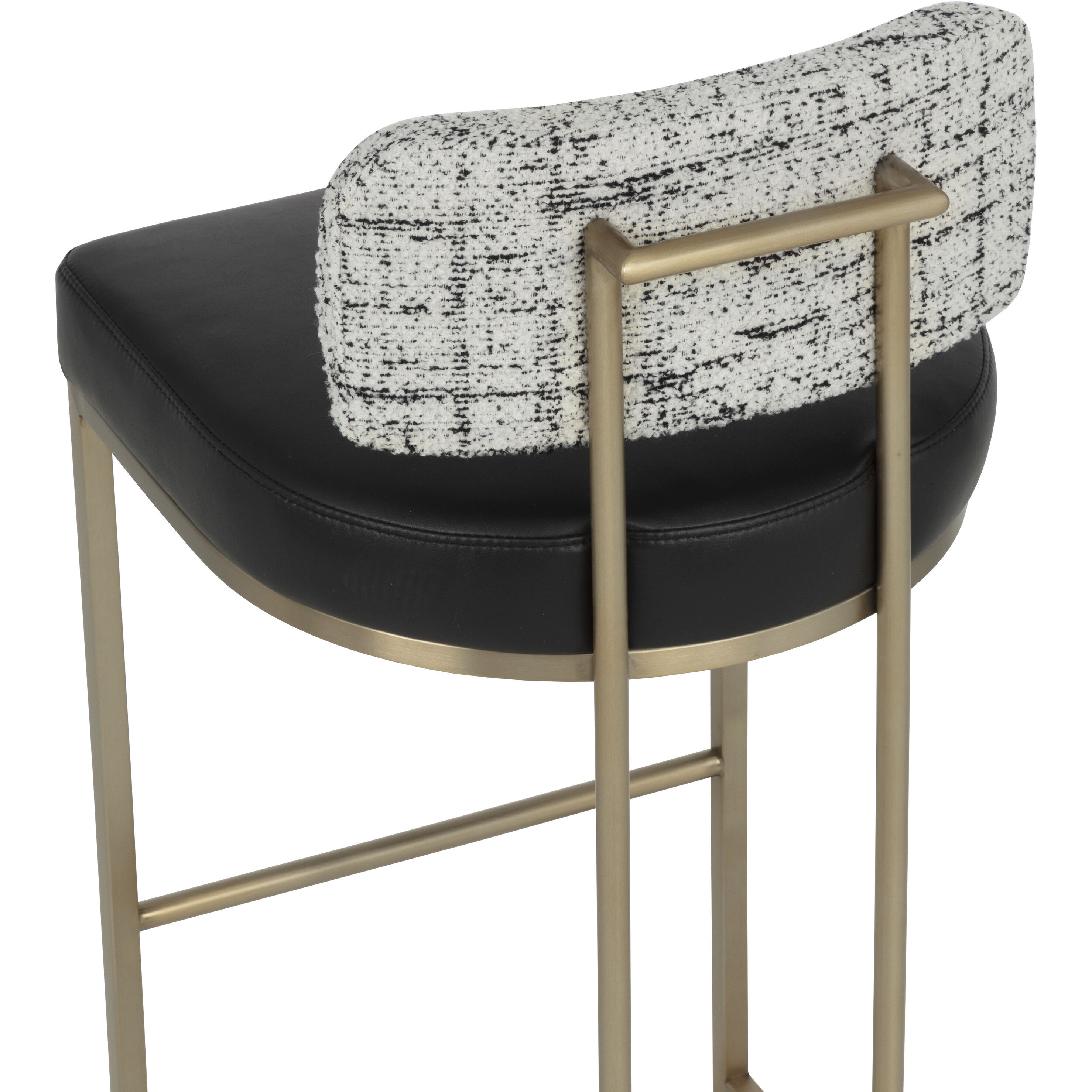 Larissa 37.75 inch Bravo Black / Halton Birch Barstool